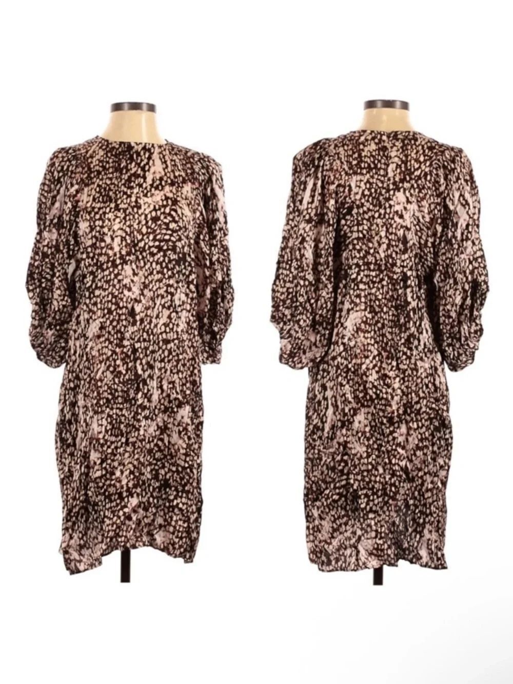NWT WERA Animal Print Batwing Sleeve Dress S